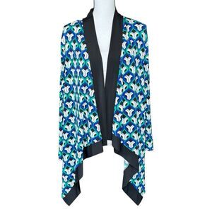 Kasper Cascade Cardigan Drape Front Top - Size 3X